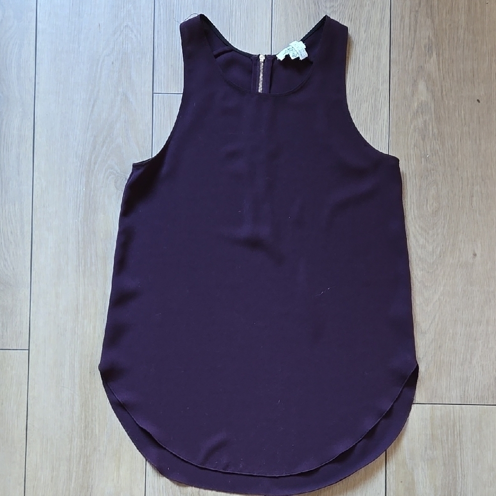 Aritzia Wilfred Sevres Sleeveless Zip Back Blouse Size XS